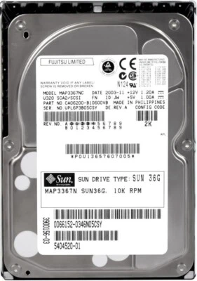Hard Drive SUN 5404520-01 36GB 10000RPM 8MB SCSI U320 MAP3367NSUN36G 3.5" Inch - Image 1 of 3