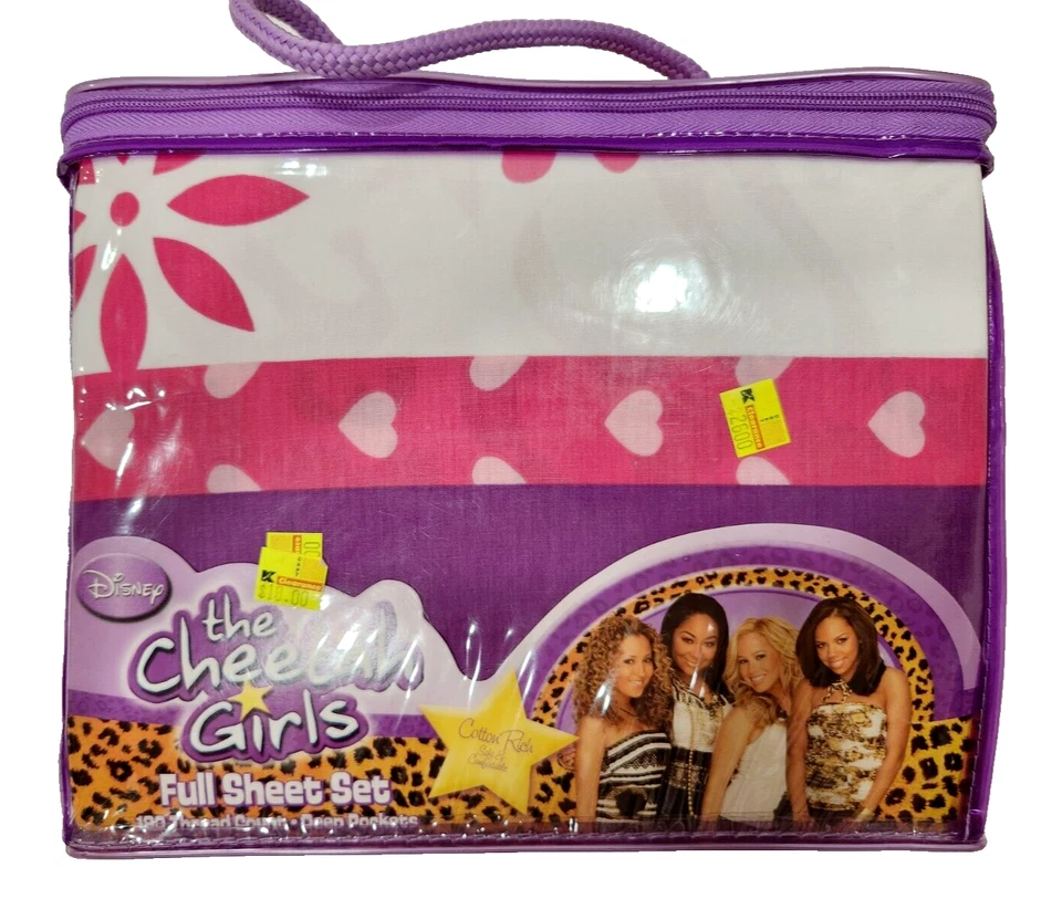 Juego completo de sábanas Disney The Cheetah Girls NUEVO funda de almohada sábanas planas ajustables Foto 1 de 4