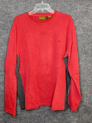 Suéter Timberland Talla XL Para Hombre Rojo Manga Larga Suéter Resistente Foto 1 de 4