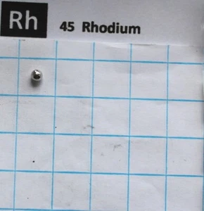 Lichtbogengeschmolzene Rhodium Metall 99,95% 0,22 Gramm Metal Element 46 - Picture 1 of 1