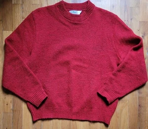 Vintage LL Bean Men's Red Heather Sweater Freeport Maine USA Wool Blend Sz XL - Picture 1 of 11