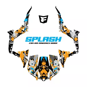 SPLASH Racing Graphics Decal Kit fits 13-16 Can-Am Maverick 1000R XDS Turbo - Picture 1 of 3