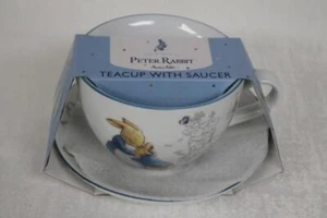 TAZA DE TÉ BEATRIX POTTER PETER CONEJITO CONEJO EASTER PRIMAVERA & MAMÁ + PLATILLO - 2 PIEZAS - NUEVO - Imagen 1 de 1