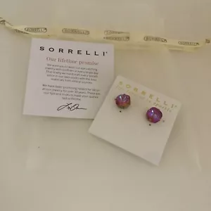 Sorrelli DUCHESS - Halcyon Stud Pink Earrings Style EDH25AGDCS - Picture 1 of 8