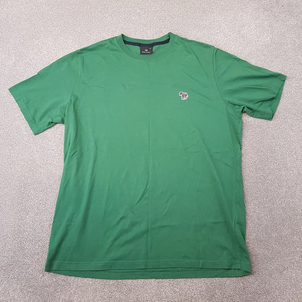 Camiseta Paul Smith Para Hombres 2XL XXL Verde Rayas Cebra Informal Mod Scooter Liam Foto 1 de 4