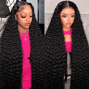 30 Inch Deep Wave Lace Front Wigs Human Hair 200% Density 13x6 HD Transparent... - Bild 1 von 7