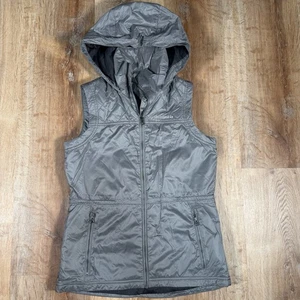Columbia Women's Size XS Grey Water Resistant Wind Breaker Full Zip Hooded Vest - Picture 1 of 6