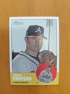 2012 Topps Heritage Baseball #429 Jonny Venters Atlanta Braves Short Print SP - Picture 1 of 2