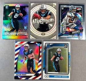 Jonathon Brooks RC Lot (5) Panthers Intriguing Mystique Chrome Prizm Optic 🔥 - Picture 1 of 1