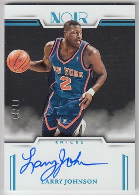 2024-25 Panini Noir Larry Johnson Color Autograph 10 Years Platnium Auto /10 - Image 1 of 2