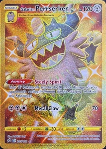 Pokemon TCG Galarian Perrserker 2005/192 Scontro Ribelle - Foto 1 di 2