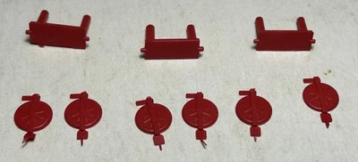 Surtido de puertas y escotillas de tolva cubiertas a escala HO rojas (TS OP) Foto 1 de 4