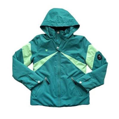 Obermeyer Tabor Parka Coat In Aquarius Size L(14-16) - Image 1 of 4