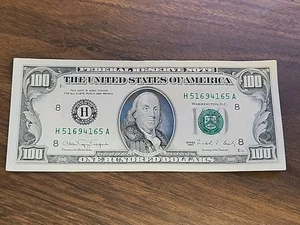 Series 1990 $100 Bill * ST. LOUIS * H 51694165 A - Picture 1 of 6