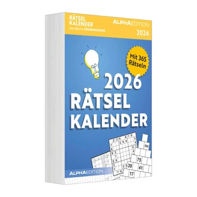 ALPHA EDITION GMBH Rätselkalender 2026 Tagesabreißkalender - 11,8x15,9 - Rätselkalender -...