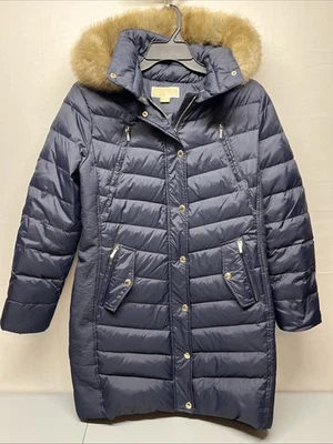 Женское пальто Michael Kors со съемным капюшоном отделка искусственным мехом на молнии пуховое - Изображение 1 из 4