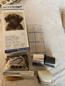 Wonderart Latch Hook Kit 426173 Chocolate Lab 30x30cm 12x12” NO INSTRUCTIONS - Picture 1 of 7