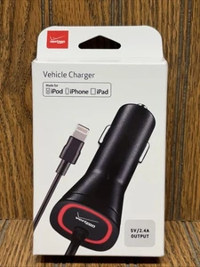 Verizon Wireless Apple iPhone Car Charger 5V 2.4A APLLIG24VPC-F2 - OEM Brand New - Photo 1 sur 4