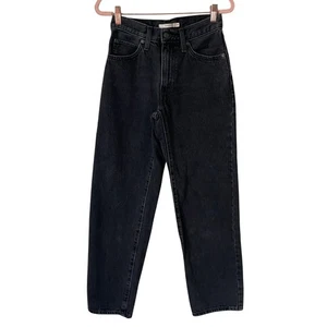 Levis Jeans Womens Size 24 Black 94 Baggy Relaxed Mid Rise Denim Y2K Gothic - Picture 1 of 9