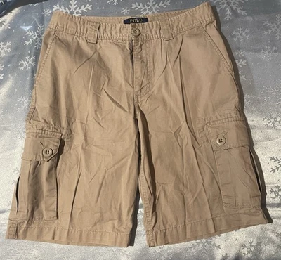 Polo Ralph Lauren Gray Relaxed Fit 10" Cargo Pocket Shorts Youth Size 14 - Image 1 of 4
