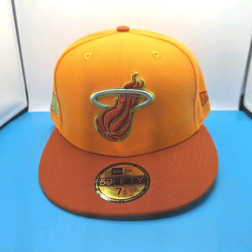 Miami Heat New Era 59FIFTY Gorra Ajustada 7 1/2 Naranja Óxido Gorra NBA  Foto 1 de 4