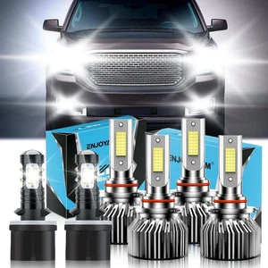 For GMC Yukon 2001-2004 6Pcs LED Headlights & Fog Light Bulbs Combo Kit 10000lm - Picture 1 of 11