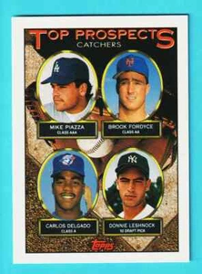 1993 Topps RC Mike Piazza Carlos Delgado Fordyce Leshnock #701 (KCR) - Bild 1 von 2
