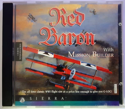 RED BARON & Mission Builder: Windows/DOS PC CD-ROM Dogfight Flight Simulator - Image 1 of 3