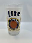 Vtg MIller Lite Beer Glass 10 Oz TUMBLER BAR NOVELTY BARWARE 5 1/8” TALL