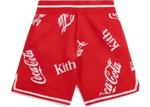 Kith X Coca Cola Mitchell & Ness Logo Short Red Size M ORDER CONFIRMED - Picture 1 of 2