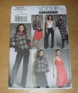 Vogue Original Paper Pattern V8547 EE Jacket Top Dress Skirt & Pants Bust 36-42 - Picture 1 of 3