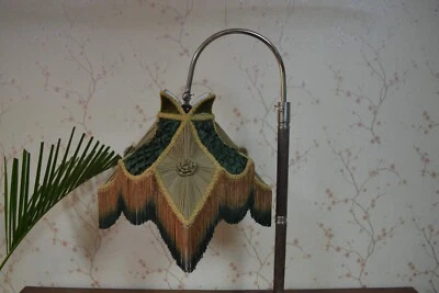 Lampshade lotus green gold smoking hand-stitched table lampshade floor lampshade - Image 1 of 4