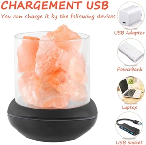 USB Himalayan Salt Lamp, Multi Colors Changing LED Bulb Lamp, Salt Lamp - Picture 1 of 12