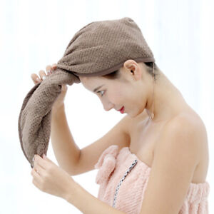 Coral Velvet Bath Quick Drying Hair Wrapped Towel Bathroom Long Hair Shower Cap