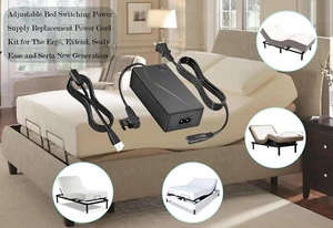 Adjustable Bed Power Adapter 3 Piece Kit for Tempur-Pedic Ashely Ergo Extend - Picture 1 of 12