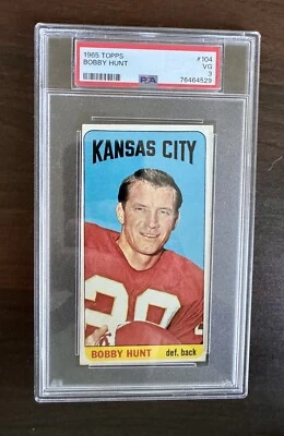 1965 TOPPS #104 BOBBY HUNT - SHORT PRINT - PSA 3 - Image 1 of 2
