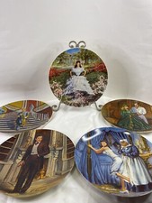 Edwin M Knowles Gone with the Wind Collector Plates Rhett Scarlet Set Of 5