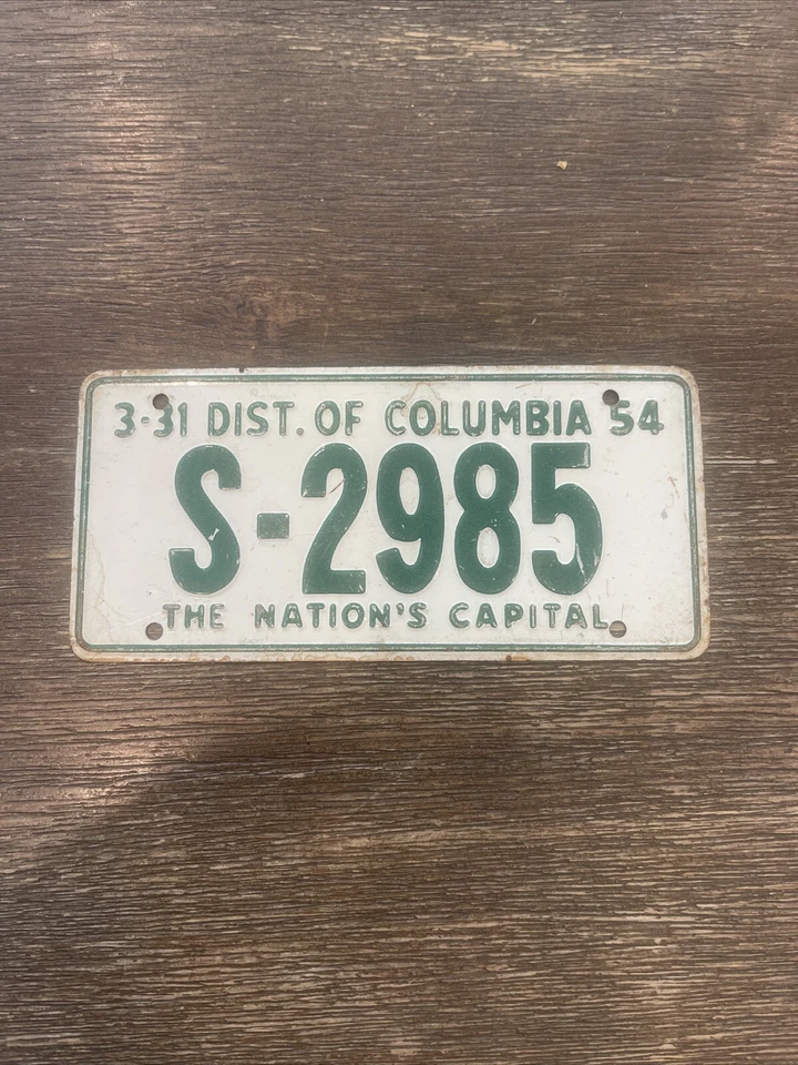 1954 Dist Columbia General Mill Wheaties bicicleta miniatura matrícula premium Foto 1 de 1