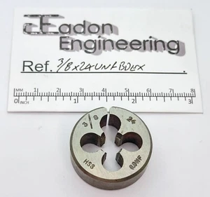 3/8" x 24TPI UNF (Unified National Fine) Button Die, HSS. - Picture 1 of 8