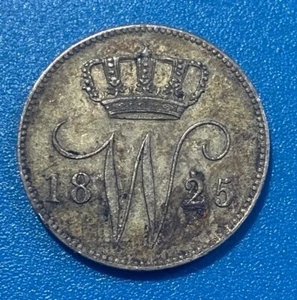 1825 Netherlands 25 Cents - William I Silver Coin - Picture 1 of 2