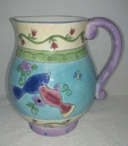 Birds And The Bees By Sue Zipkin Water Pitcher - Picture 1 of 2