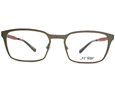 JF Rey Eyeglasses Frames JF2802 9530 Brown Wood Grain Red Square 53-18-148