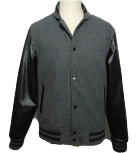 Chaqueta Hawkings McGill Para Hombre L Vintage Estilo Universitario Bolsillos Acolchada Gris - Imagen 1 de 8