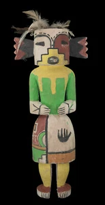 Ancienne Poupée style Guerrier Hopi Zuni Kachina amérindienne 33 cm # AC - Picture 1 of 6