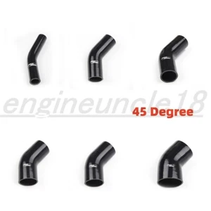 US STOCK 45 Degree 1" 2" 2.5" 3" 4" Silicone Hose Turbo Intercooler Coupler Pipe - Picture 1 of 23