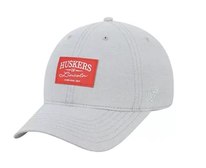 Nebraska Cornhuskers Men's Top of the World Gray Chambray Ante Adjustable Hat - Picture 1 of 6