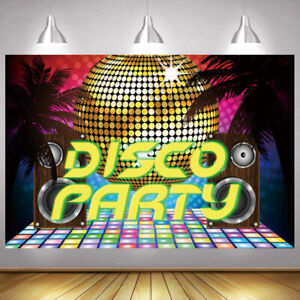 Disco Ball Photo Backdrop Hip Hop Music Dance Party Photo Background Banner