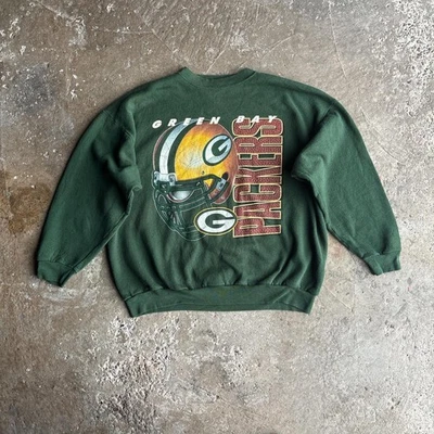 90s Green Bay Packers Graphic Crewneck Sweatshirt - XL - Image 1 of 4