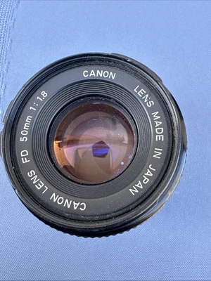 Lente de cámara Canon FD 50 mm 1:1,8 de colección enfoque manual hecha en Japón Foto 1 de 4