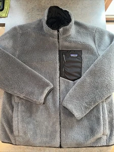 EUC Patagonia Reversible Retro X Deep Pile Fleece Jacket Gray/ Black Men’s Sz XL - Picture 1 of 13